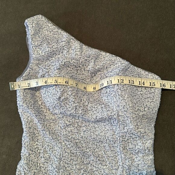 Women’s Lavender Sequined One Shoulder Short Prom Party Homecoming Dress Size 2 - Picture 12 of 13